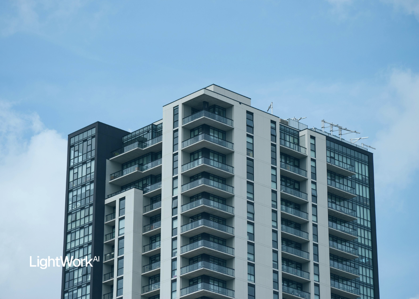 LightWork AI logo with image of building