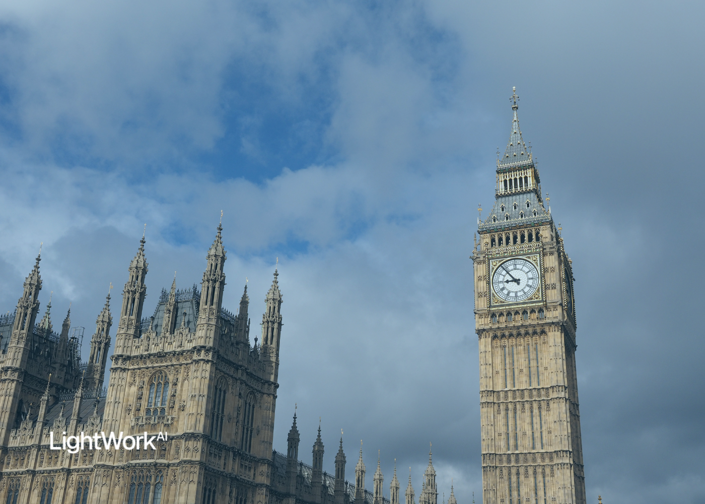 lightwork ai logo and parliament image