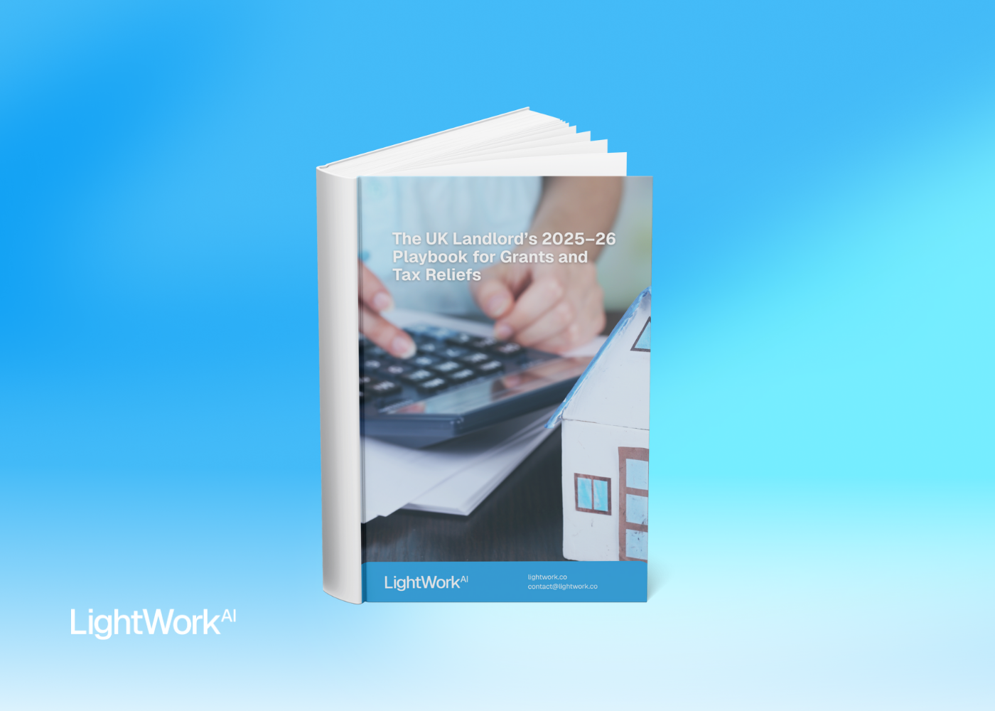 LightWork AI book guid on blue background