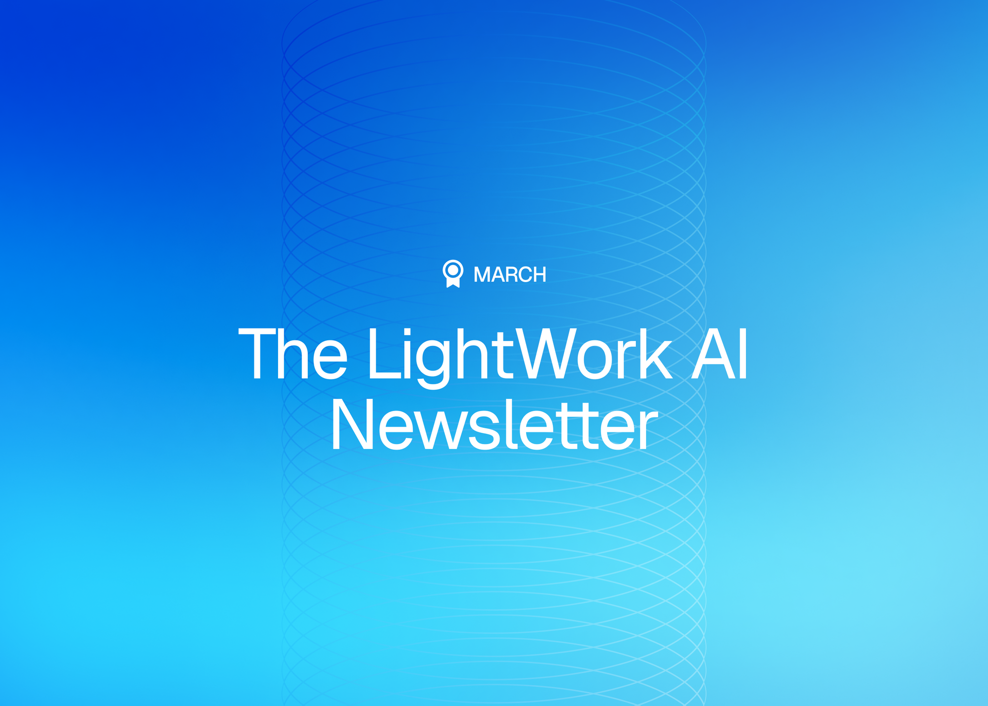 LightWork AI Newsletter title against gradient background
