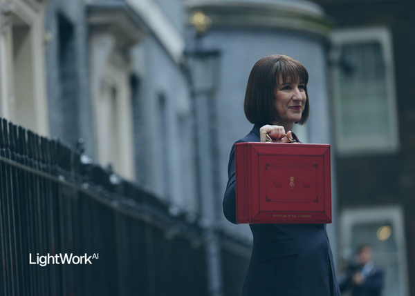 autumn budget with Rachel Reeves and briefcase